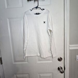 Hurley Youth Large White Long Sleeve Thermal Shirt